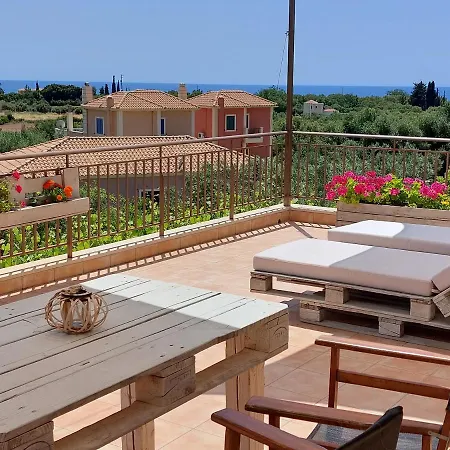 Villa Anio - Rustic Modern With Sea And Mountain View Terrace Svoronata